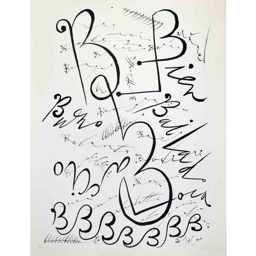 Rafael Alberti, Letter B, 1972, Lithograph For Sale - Image 3 of 3