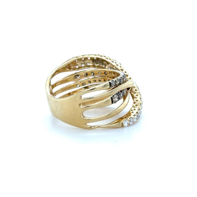 Le Vian, Gladiator Champagne Diamond and Diamond Ring, 14k Yellow and Black Gold, Size 7 For Sale - Image 9 of 9