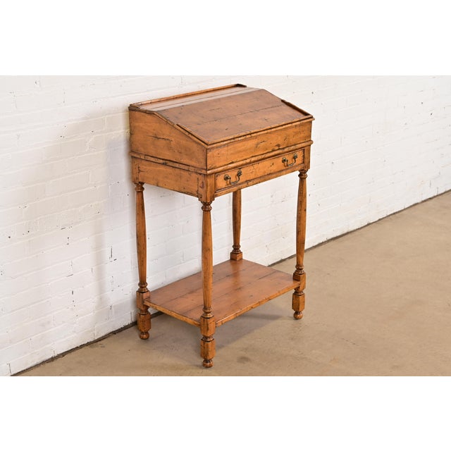 English Guy Chaddock Gustavian Slant-Front Maple Secretary Desk For Sale - Image 3 of 15