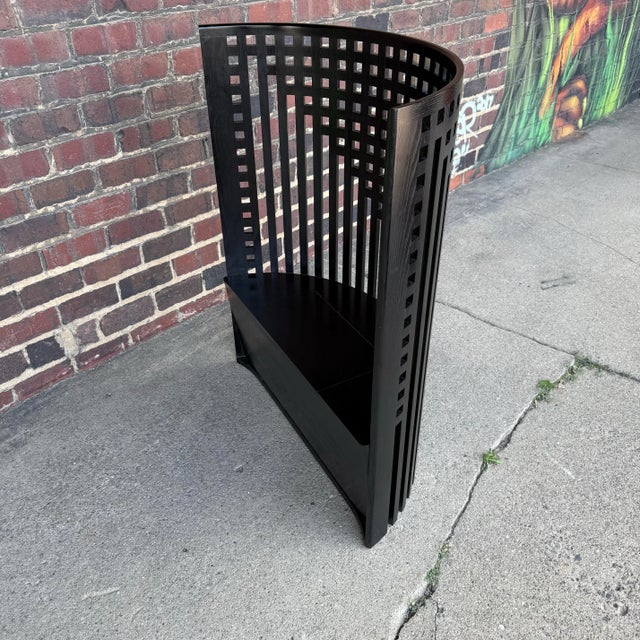 Charles Rennie Mackintosh 312 Willow Trone Armchair for Cassina – Vintage For Sale - Image 9 of 11