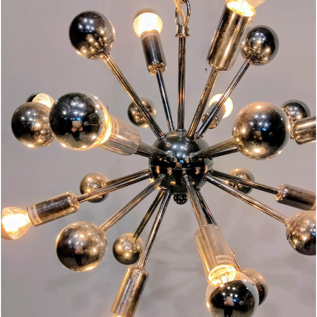 Chrome-Plated Sputnik Chandelier, 1970s For Sale - Image 4 of 9