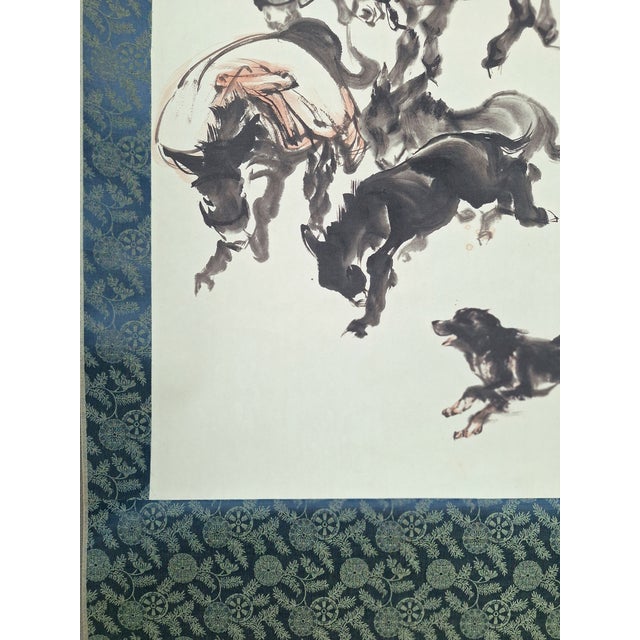 Chinese Chinese Donkey Caravan Scroll For Sale - Image 3 of 7