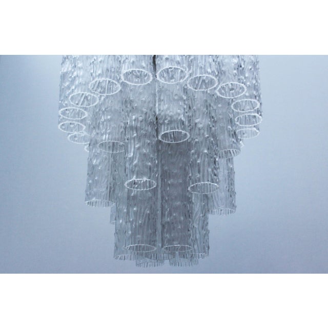 1960s Mid-Century Italian Murano Glass 4-Tier Tronchi Chandelier by Toni Zucherri for Venini, 1960 For Sale - Image 5 of 11