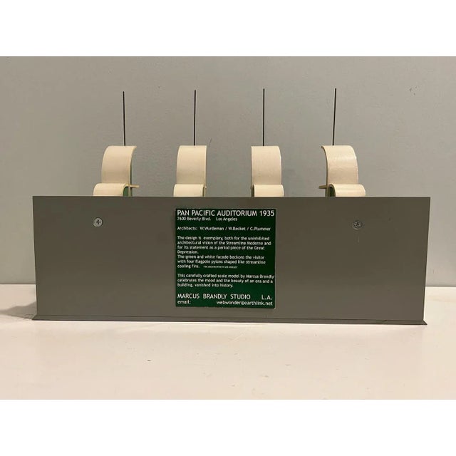 Green 1990s, Pan Pacific Auditorium, Historic Art Deco Architectural Scale Model For Sale - Image 8 of 10