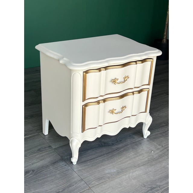 1970s French Style Cream Nightstands - Set of 2 For Sale - Image 10 of 14