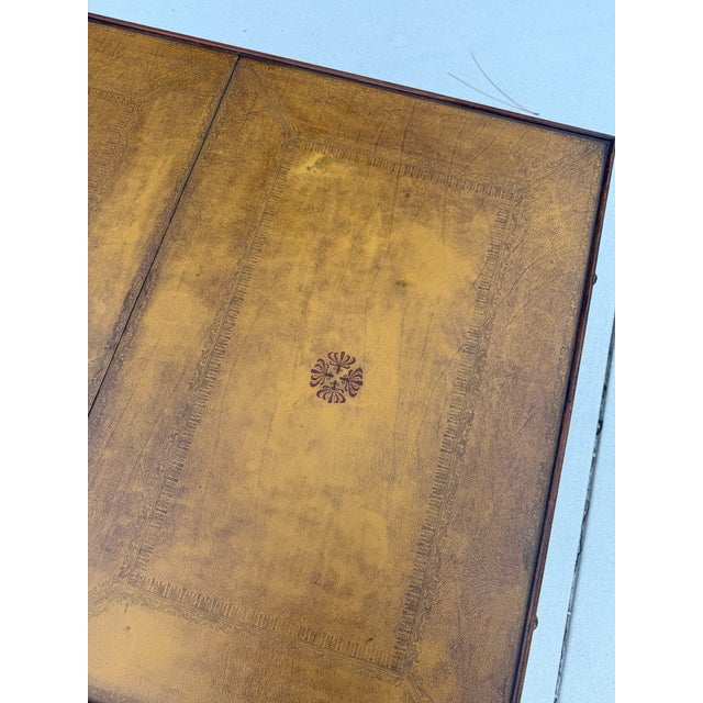 Theodore Alexander Leather Top Shoe Foot Coffee Table For Sale - Image 9 of 9