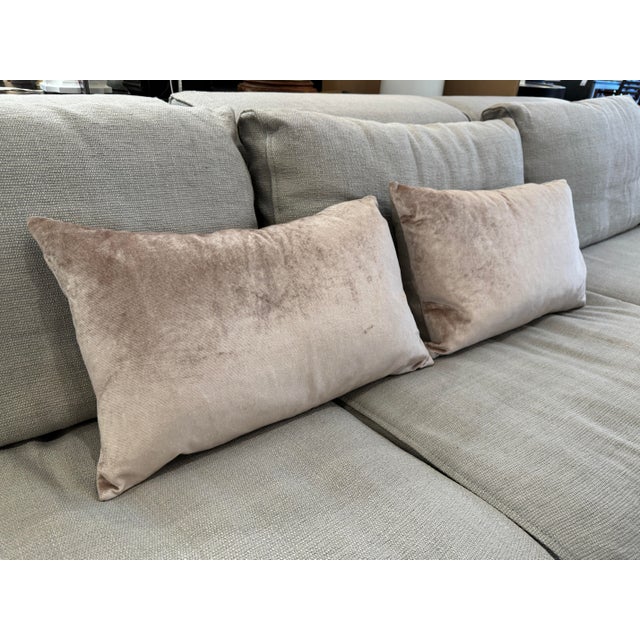 Williams-Sonoma Williams-Sonoma Taupe Lumbar Pillows, Pair For Sale - Image 4 of 12