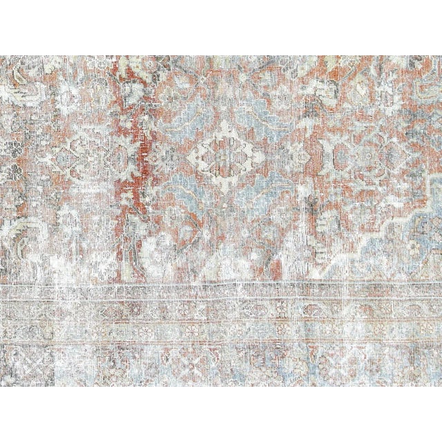 This authentic Antique Persian Mahal Rug is a beautiful piece of craftsmanship, featuring a wool-on-cotton construction...
