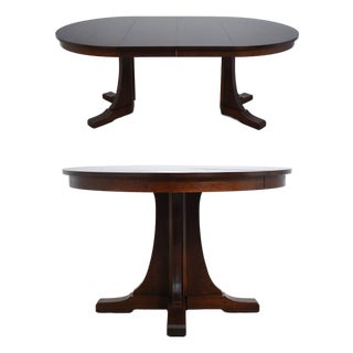 Stickley Mission Oak Round Dining Table For Sale