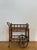 Chestnut Vintage Bamboo Bar Cart With Glass Shelf & Removable Tray For Sale - Image 8 of 18
