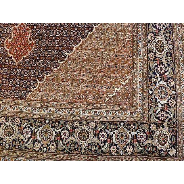 Tabriz Rug in Silk and Cotton, 2000s For Sale - Image 3 of 18