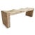 Contemporary Washed Teak Wave Coastal Conetmporary Bench For Sale - Image 3 of 7