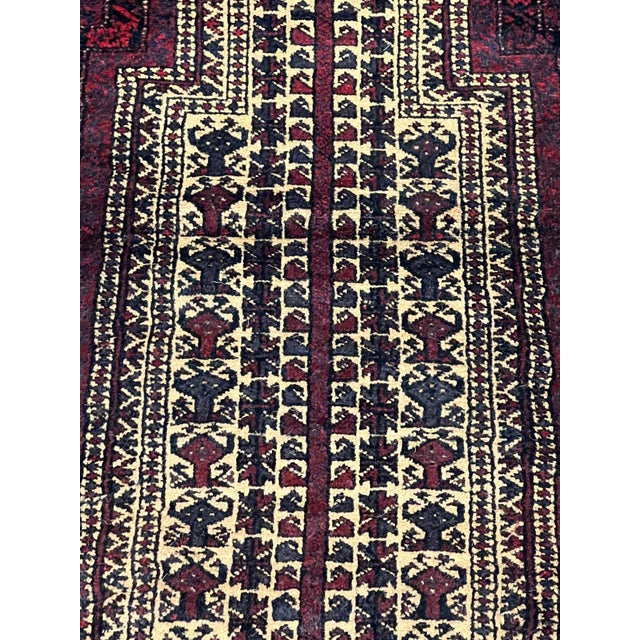 Afghan Balouch Hand Knotted Wool Rug 2’10” X 4’6” For Sale - Image 4 of 6
