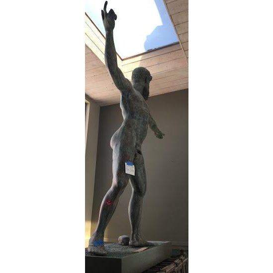 Zeus of Artemision Full Size Bronze Replica Statue Chairish