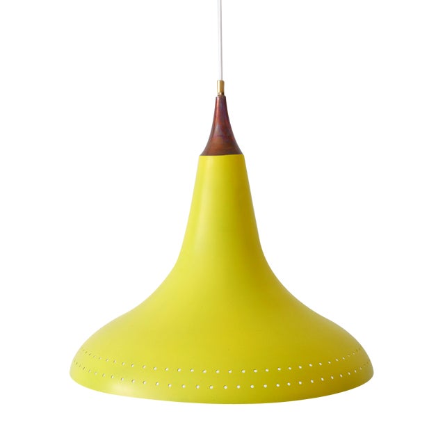 Mid-Century Modern Perforated Aluminium Pendant Lamp, 1960s For Sale