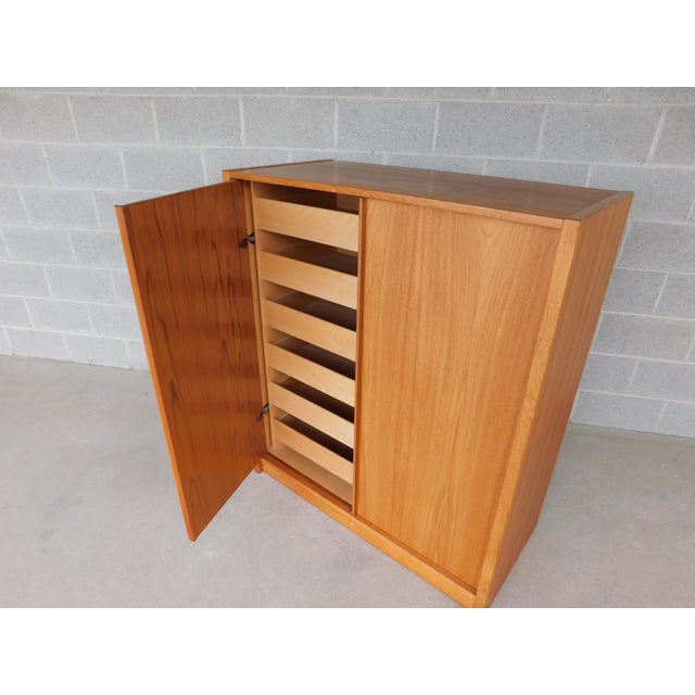 Jesper Danish Modern Teak Armoire / Wardrobe Fitted Interior Chest For Sale - Image 12 of 15