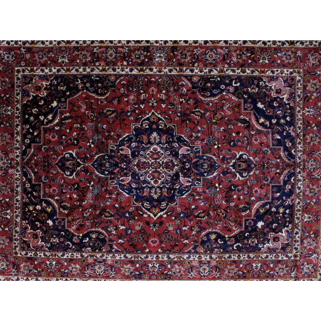 1960s Vintage Persian Saman Rug - 9′7″ × 13′ For Sale In New York - Image 6 of 10