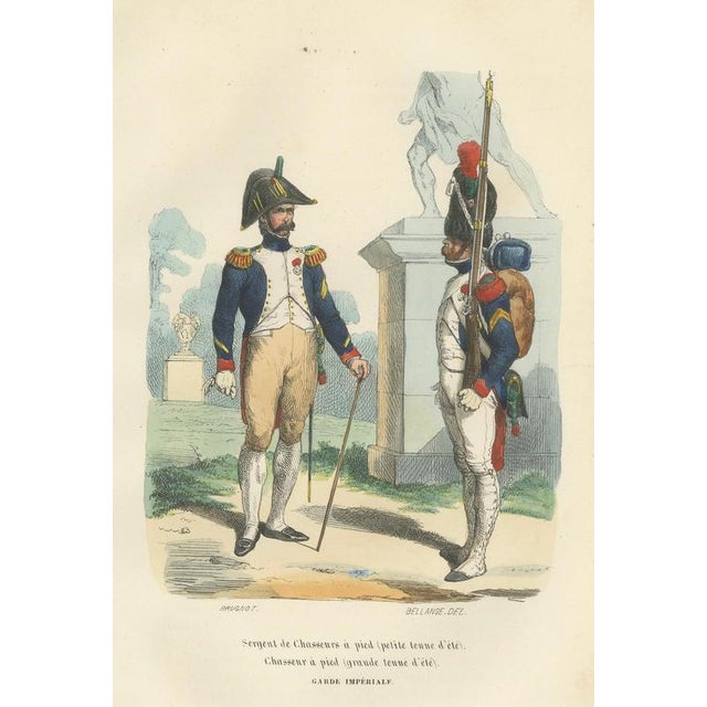 Mid 19th Century After Horace Vernet, Chasseurs à Pied of the Imperial Guard, 1843, Paper For Sale - Image 5 of 10