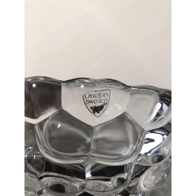 Orrefors Orrefors Crystal Bowl 9” in Raspberry Pattern For Sale - Image 4 of 4