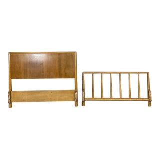 Robsjohn Gibbings Twin Headboard and Footrest for Widdicomb. For Sale