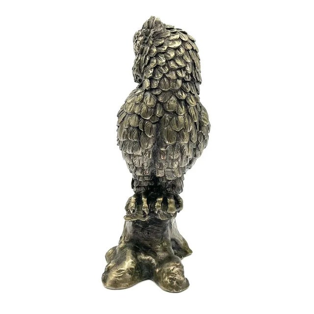 Art Deco Metal Owl For Sale - Image 3 of 12