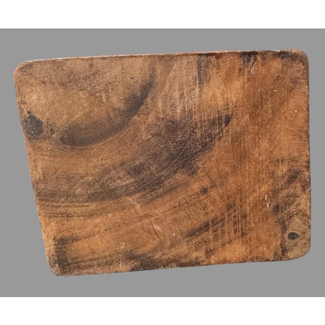 Vintage Hand Carved Wooden 17" Madonna Statue Sculpture Sacred Heart of Mary For Sale - Image 6 of 7