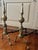 Early 19th Century Tall Antique Early 19t Century American Federal Steeple Top Brass Andirons Circa 1800 - A Pair For Sale - Image 5 of 8