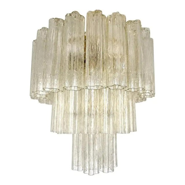 Gold Italian Murano Glass Flush Mount with Tronchi Design by Simoeng for Simoeng For Sale - Image 8 of 9