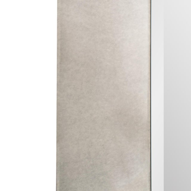 Wood Smokey Pearl Concave Lounge Mirror For Sale - Image 7 of 11