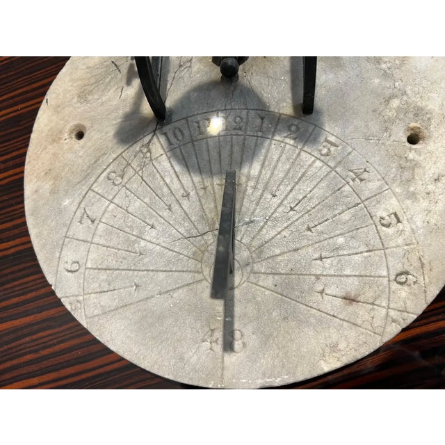 Traditional 19th Century Solar Signal Cannon on Marble Sundial For Sale - Image 3 of 8