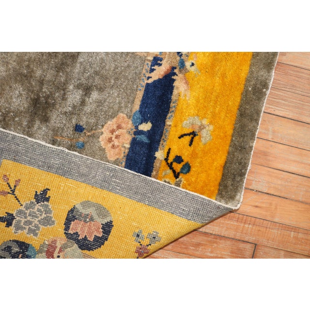 Antique Colorful Chinese Peking Rug For Sale - Image 9 of 12