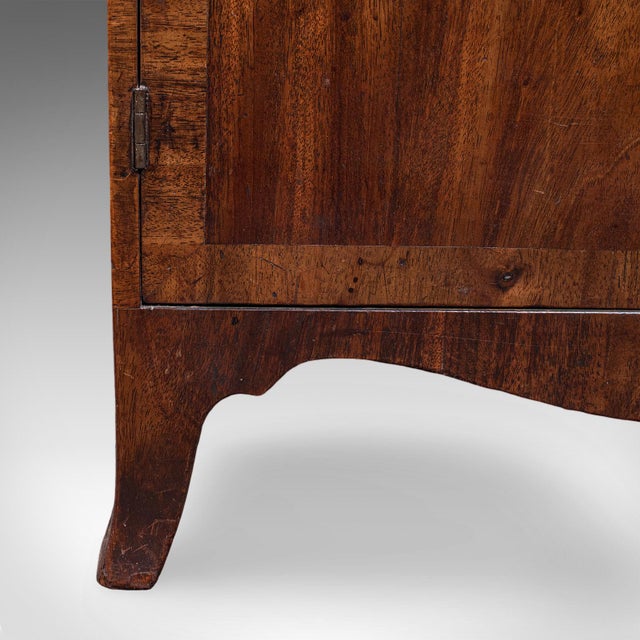 Antique Waterfall Bookcase, English, Petite Chiffonier, Cupboard, Georgian, 1800 For Sale - Image 10 of 10