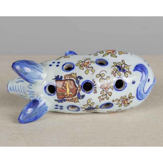 Desvres Fourmaintraux French Faience Pique Fleurs Bud Vase For Sale - Image 9 of 10