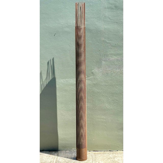 Vintage Monumental Woven Metal Floor Lamp For Sale - Image 12 of 12