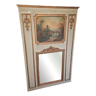 Antique Trumeau in Canvas, 1900 For Sale