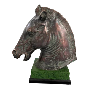Large Vintage Bronze Horse Sculpture