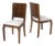 Set of Art Deco Walnut and Cotton Chairs, 1920s For Sale