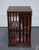 Revival Inlaid Revolving Bookcase End Table with Brown Aged Leather Top For Sale - Image 6 of 18