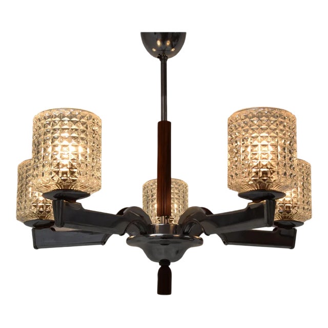 Mid-Century Chrome Chandelier, 1960s For Sale