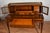 1930s Wieman Hepplewhite Style Leather Top Mahogany Inlaid Writing Desk With Bookcase For Sale - Image 10 of 18