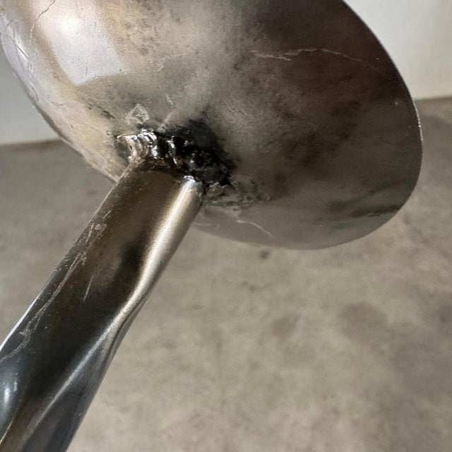 Sculptural Candleholders in Burnished Metal, Italy, 1980s, Set of 3 For Sale - Image 16 of 18