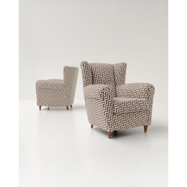 Italian Chairs in Zigzag Upholstery, 1960s, Set of 2 For Sale - Image 11 of 11