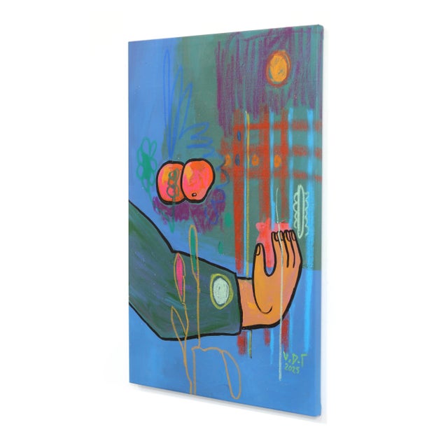 2020s Still - Expressive Abstract Colorful Mixed Media Figurative Still Life Painting Original Artwork by Valerie Etitinwo For Sale - Image 5 of 7