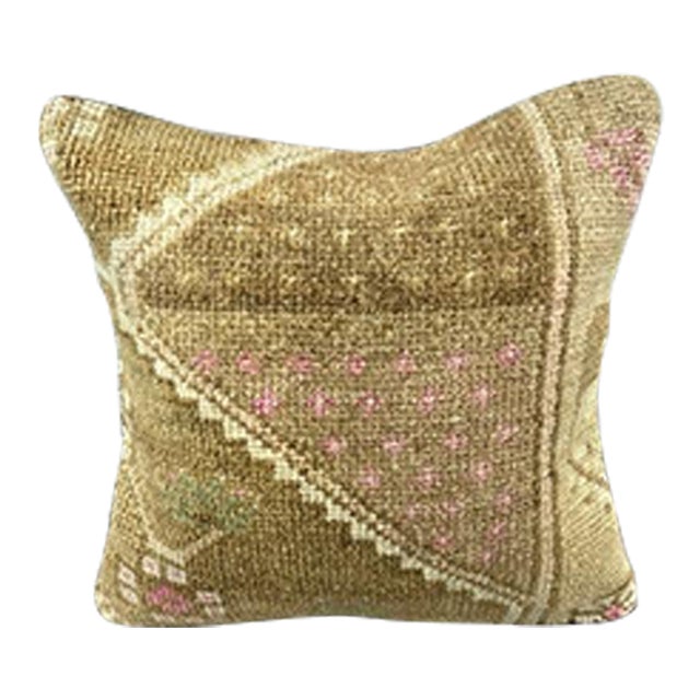20 x 20 Rug Pillow Route Ethereal Turkish Pillow Cushion Cover For Sale