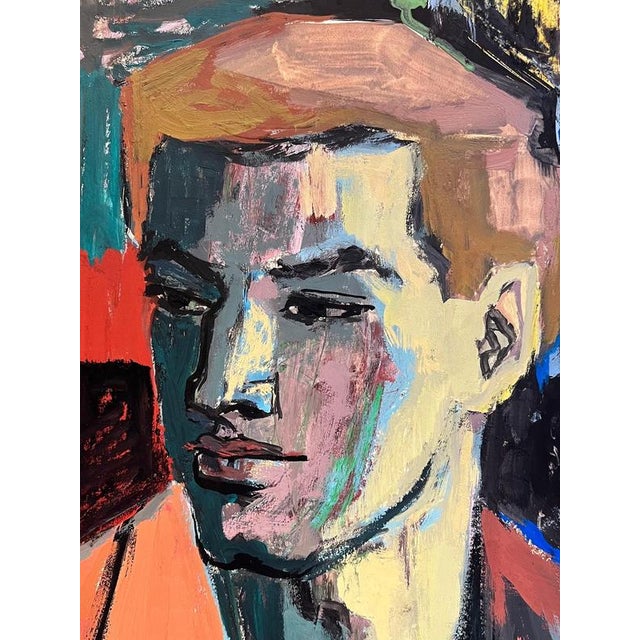 Contemporary Frank Chabry, The Student, Oil on Canvas / Paper For Sale - Image 3 of 9