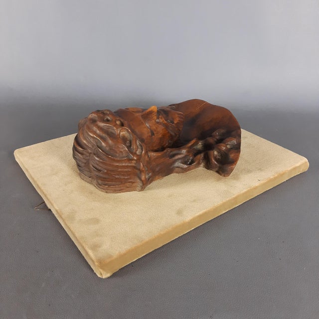 Vintage Italian Carved Wooden High Relief of Christ, 20th Century For Sale - Image 5 of 14