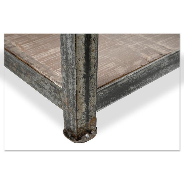 Iron and Solid Wood Shelf with 16 Compartments For Sale - Image 5 of 6