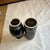 Miniature Vintage Pair of Black Ceramic Asian Style Vases With Floral Accents For Sale In Atlanta - Image 6 of 6