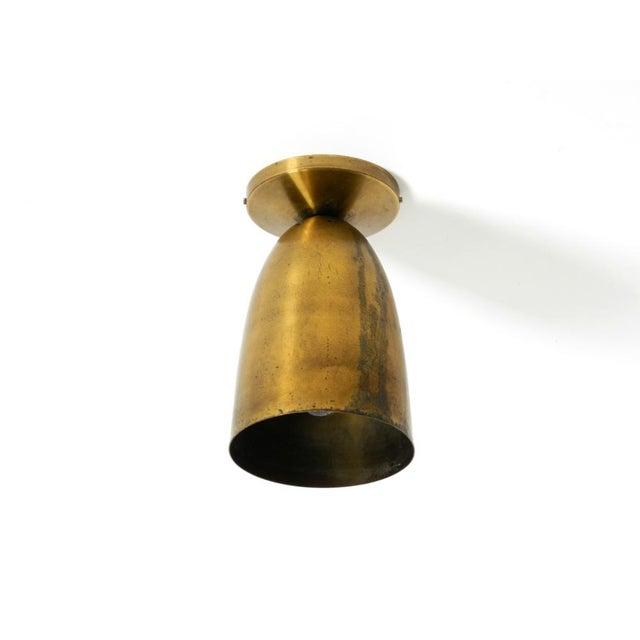 Mid-Century Modern Large Mid-Century Modern Brass Ceiling Lamp, 1950s For Sale - Image 3 of 16