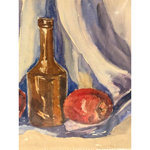Red 1950s Set of 4 - Original Watercolor Still-Life Paintings by Mabel Boettger For Sale - Image 8 of 12